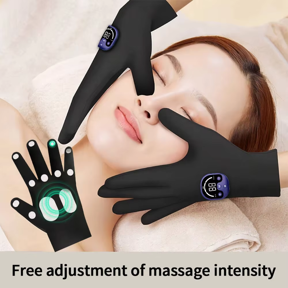 Gants de massage EMS pour le raffermissement de la peau et le contour du corps