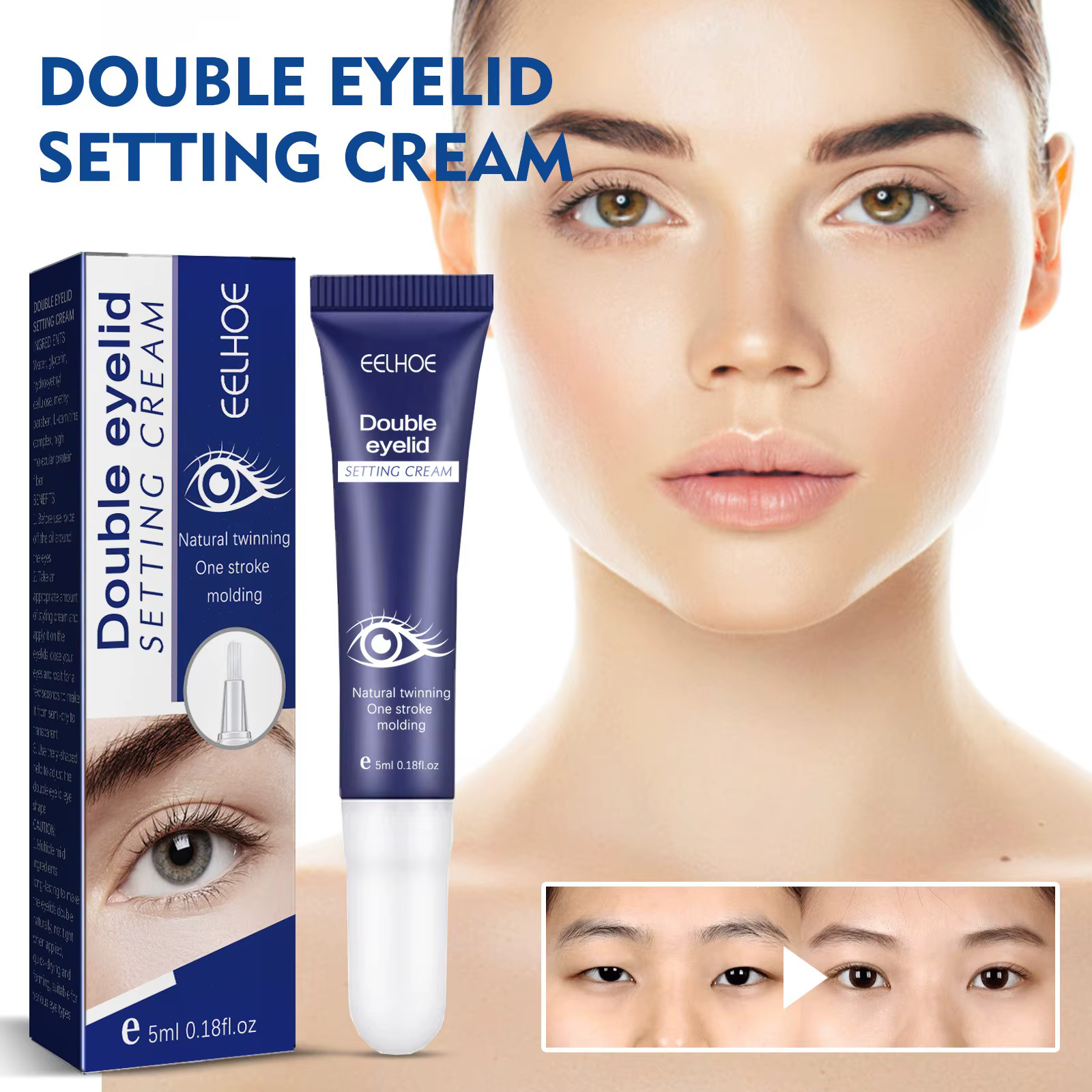 Crème invisible pour le modelage des paupières