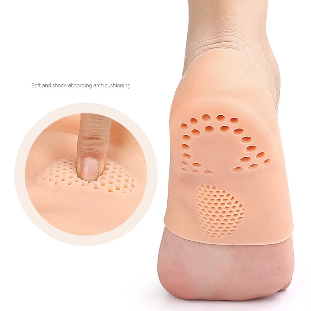 1 paire de gobelets de protection du talon avec Support de voûte plantaire pour la fasciite
