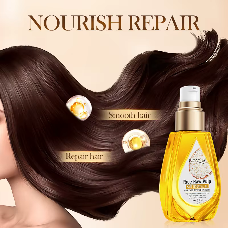 Huile Essentielle pour Cheveux à la Pulpe de Riz 70ml