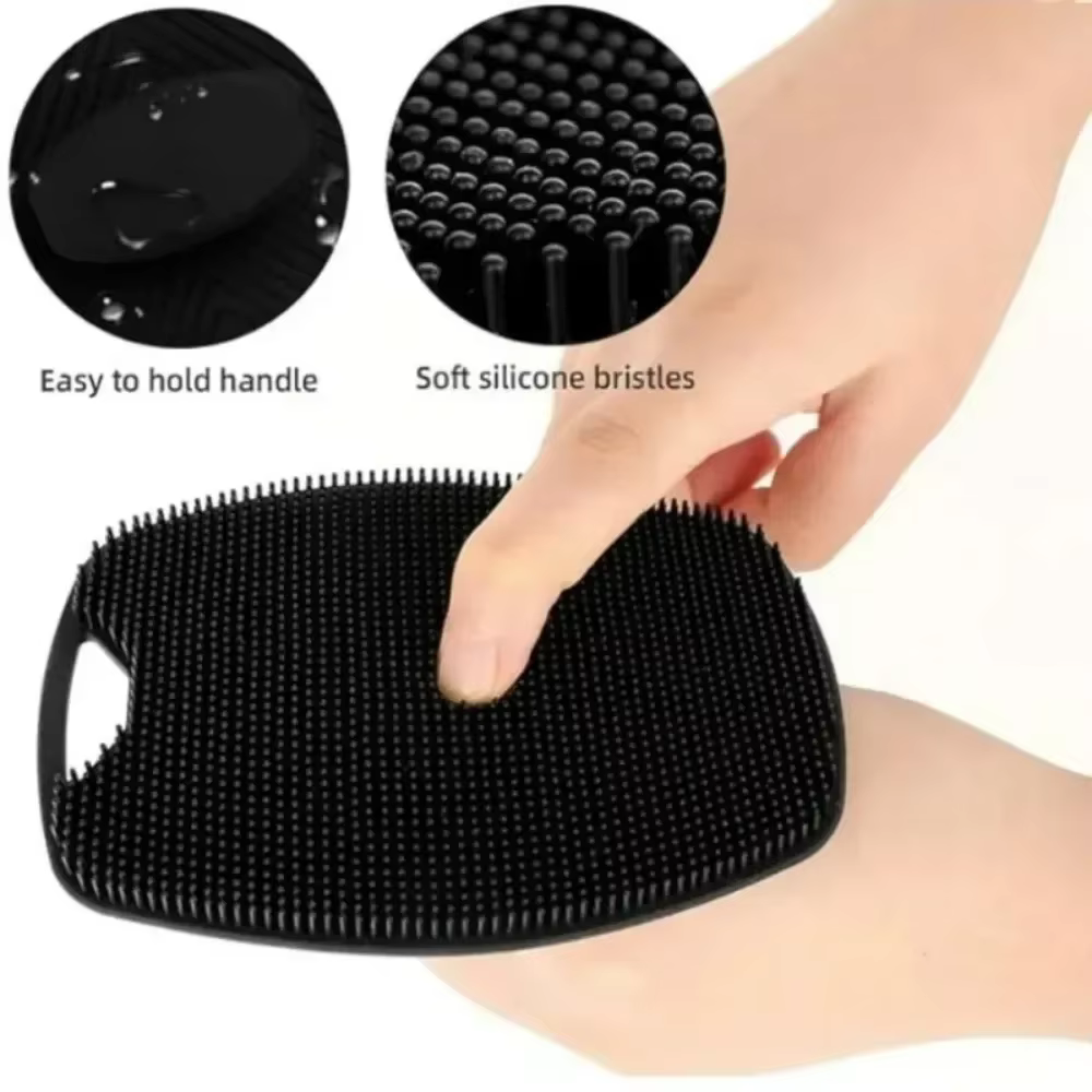 Brosse de douche exfoliante douce en silicone pour le corps