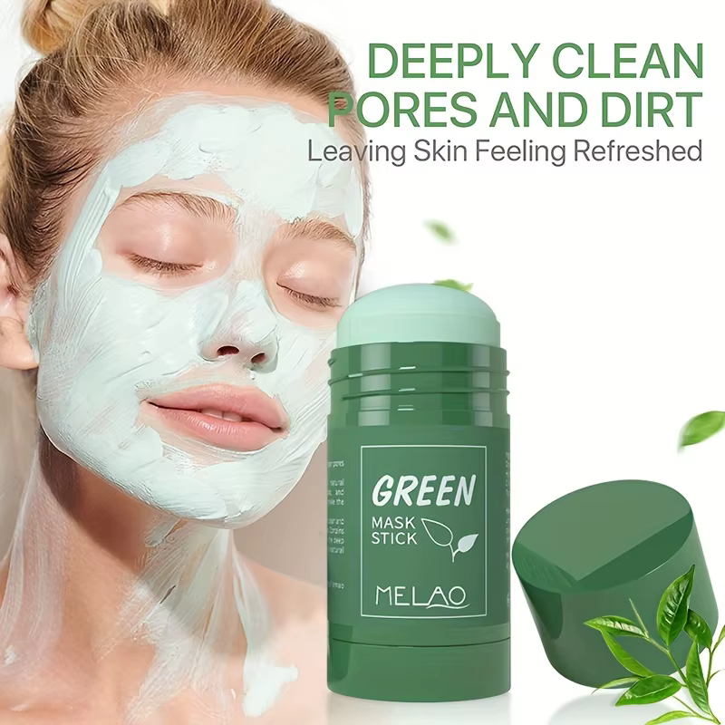 MELAO masque en argile détox purifiant naturel masquage de boue de thé vert pour le visage bâton