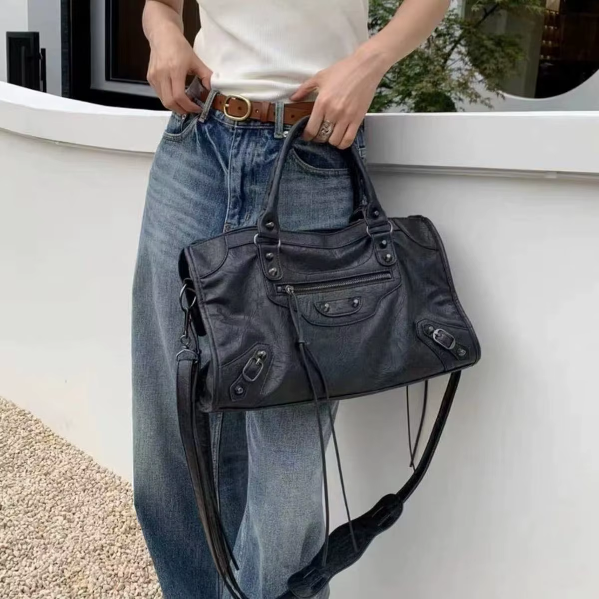 Sac à bandoulière tendance 2026 pour femme, style Y2K, en cuir PU, pour la ville, sac fourre-tout classique et mode urbaine
