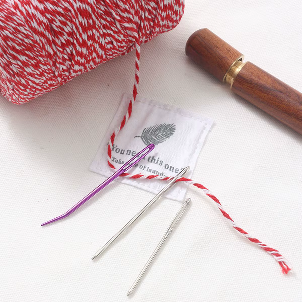 Ensemble d'aiguilles à coudre à la main-aiguilles coudées émoussées à gros œil pour bricolage tricot broderie pull outils de couture-outils de tissage