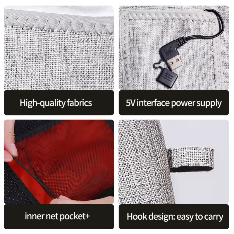 Chauffe-mains chauffant enveloppant complet avec masseur de paume, lumière rouge, pour le soulagement des mains en hiver, relaxation musculaire, compresse chaude, soulagement de la douleur