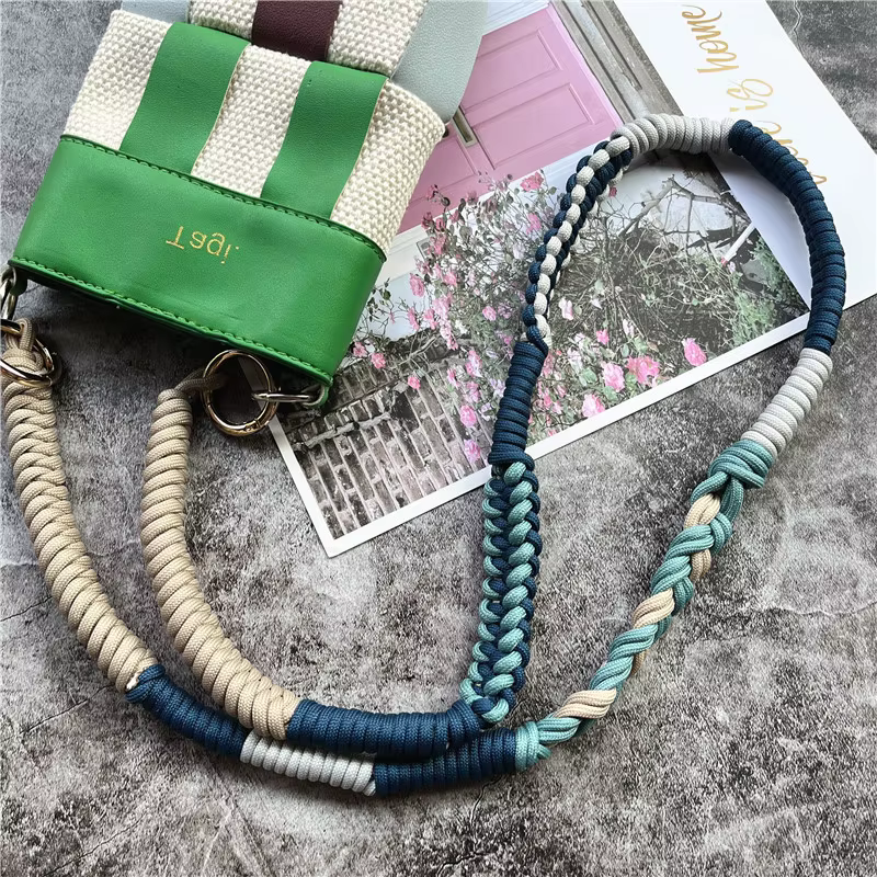 Sangle de sac cordon fait à la main pour téléphone portable bandoulière porte-clés pour sacs lanière Premium sacs à main accessoires corde