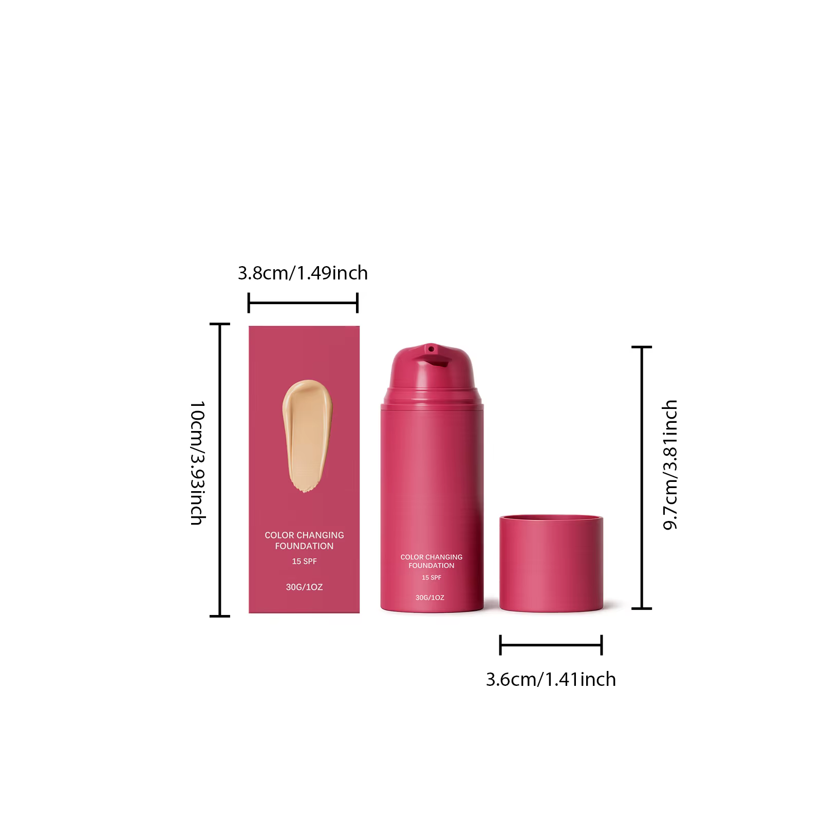 Fond de teint hydratant 30G qui change de couleur