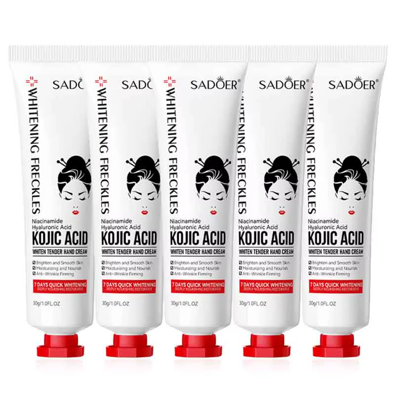 3/5 pièces SADOER acide kojique crème pour les mains hydratant nourrissant éclaircissant