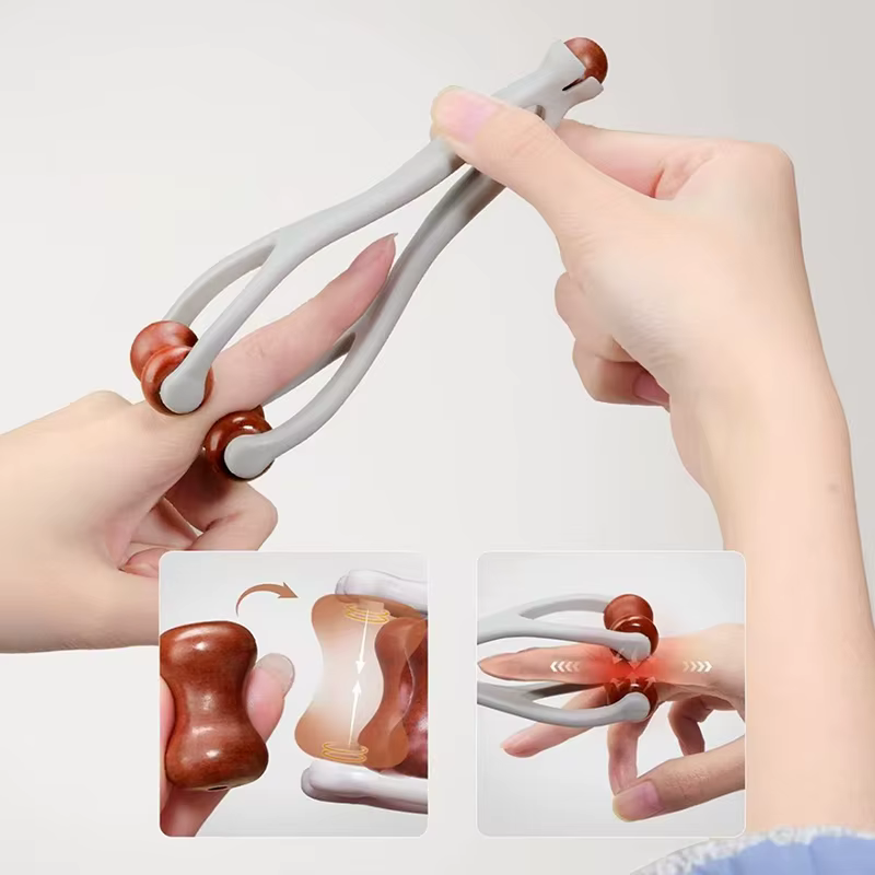 Rouleau de massage pour les articulations des doigts avec huile essentielle