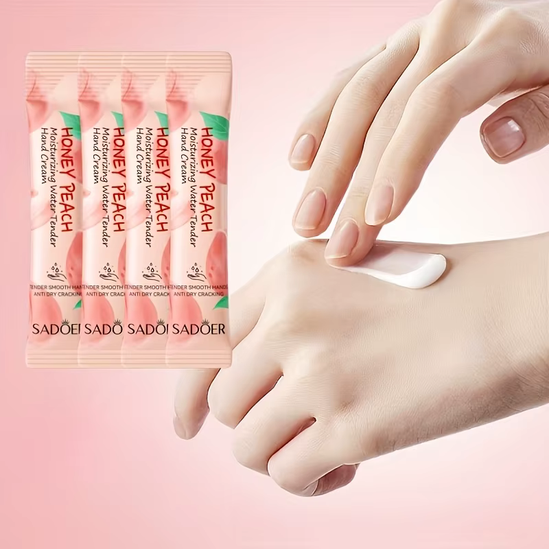 Crème hydratante et nourrissante pour les mains au miel et à la pêche