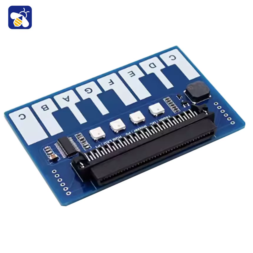 Carte d'extension Micro:bit, Mini carte d'extension de musique pour Piano, lumières colorées Cool/buzzer/clavier, Communication d'interface I2C