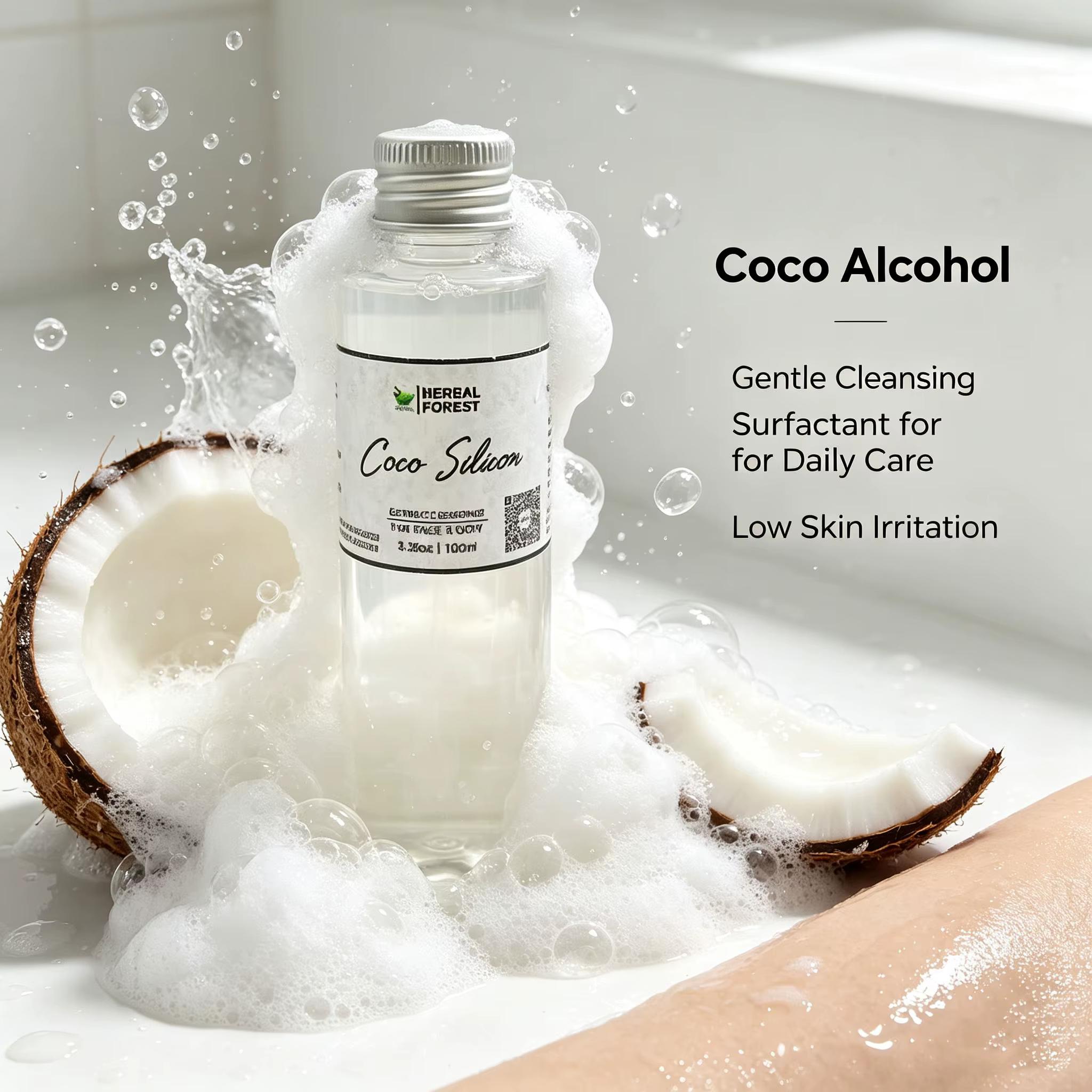 Huile de silicone naturelle pure, caprylate de coco, soin de la peau hydratant