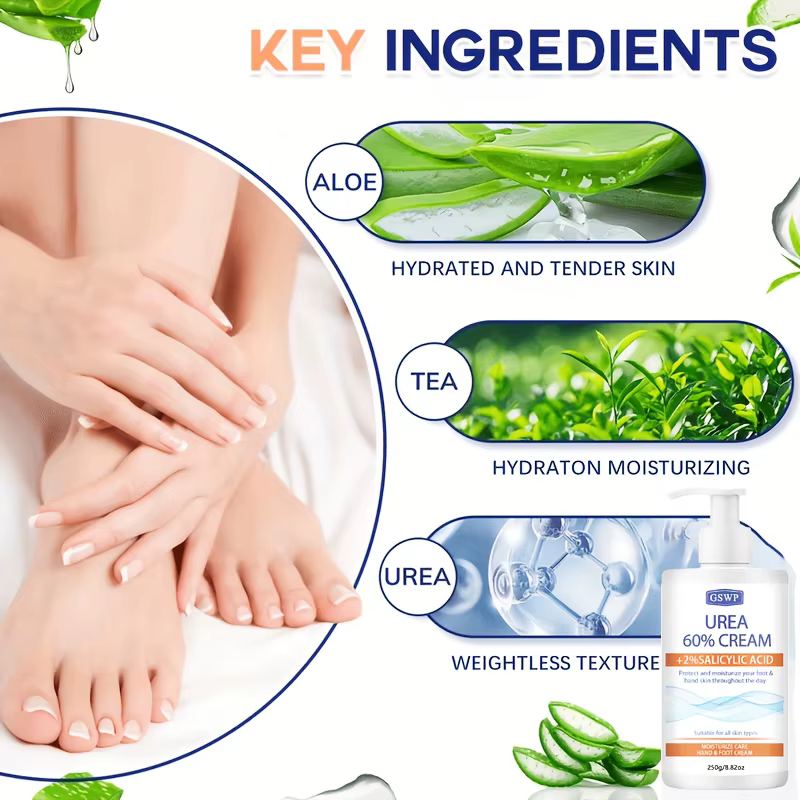 Crème hydratante pour les mains et les pieds GSWP à 60 % d'urée