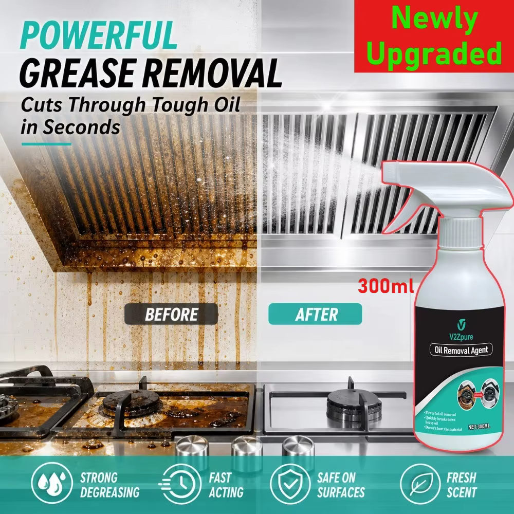 Nettoyant pour huile de cuisine, puissant, dissolvant et éliminant les taches d'huile tenaces, dégraissant, ustensiles de cuisine, spray de nettoyage multi-usages