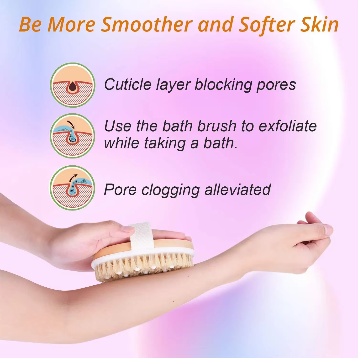Brosse pour le corps pour peau sèche