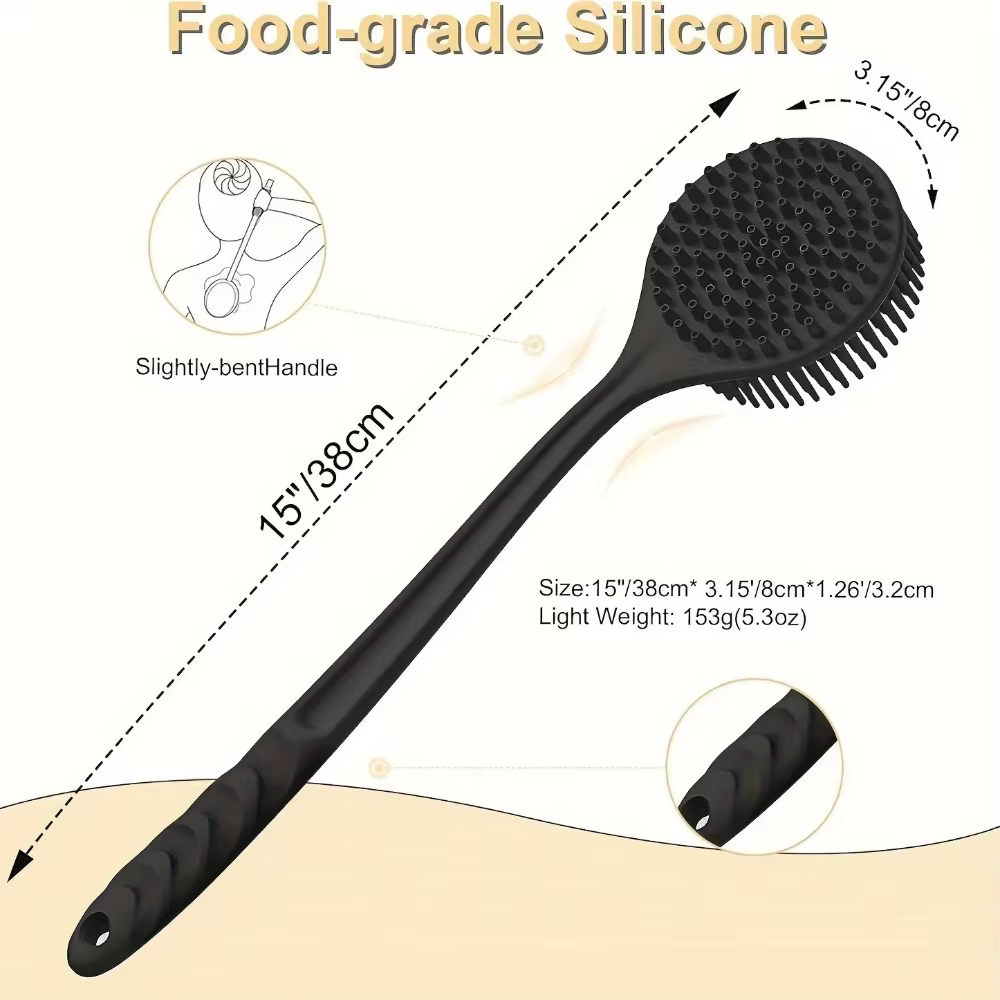 Brosse exfoliante douce pour le dos en silicone