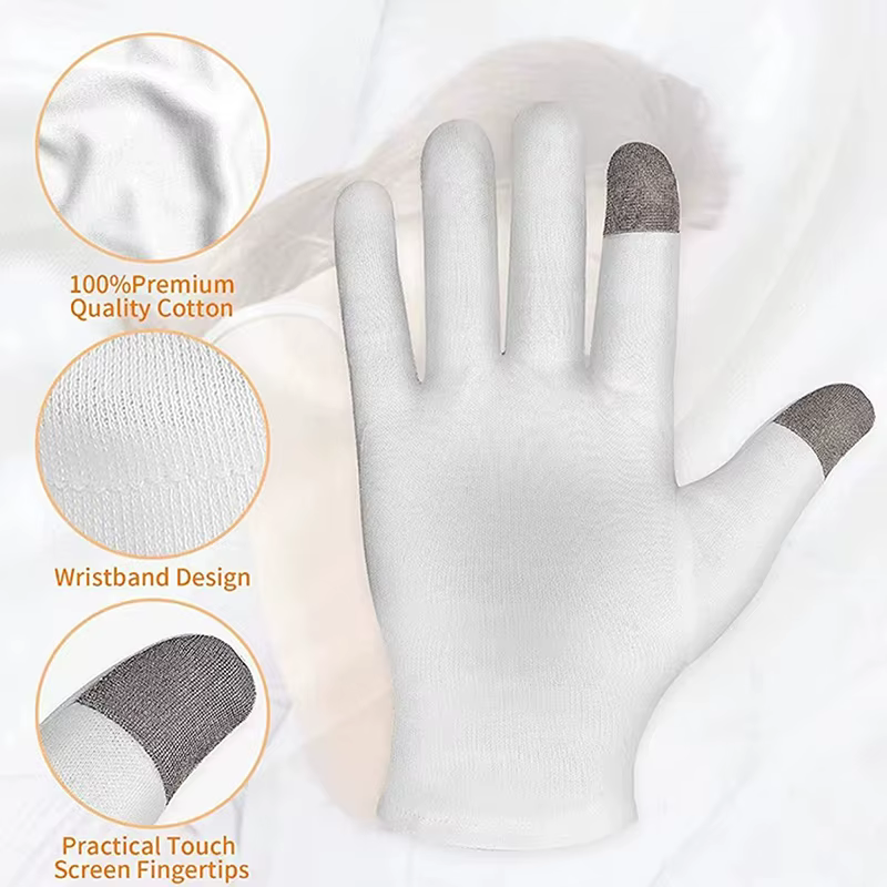 Gants hydratants en coton doux pour les mains sèches et craquelées