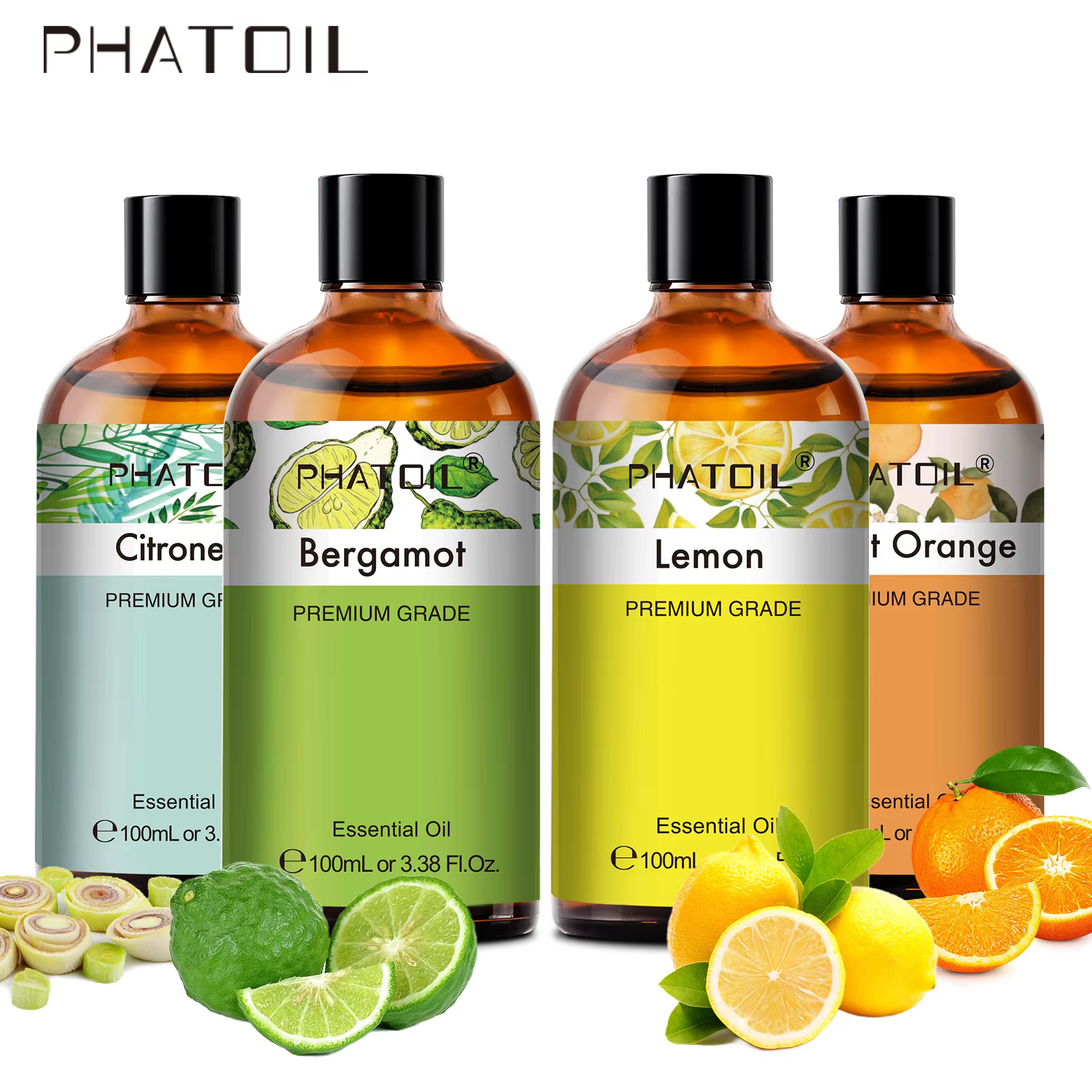 PHATOIL 100ml Huile essentielle d'aromathérapie végétale pour diffuseur