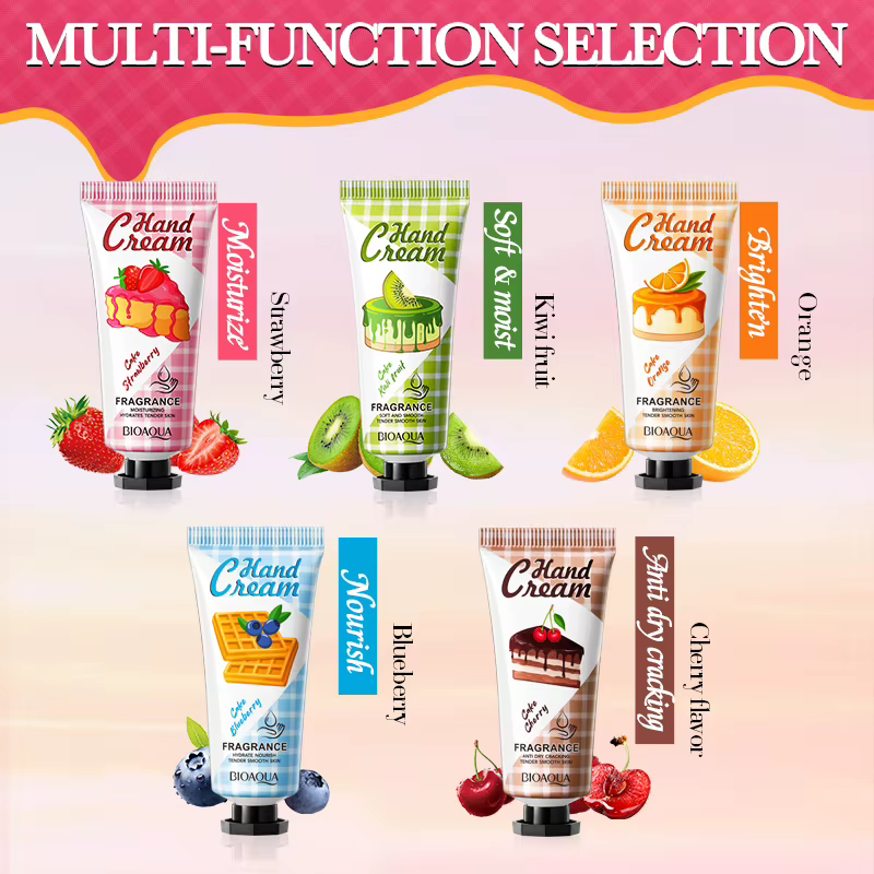 BIOAOUA Crème pour les mains de luxe Coffret cadeau de Noël 5Pack