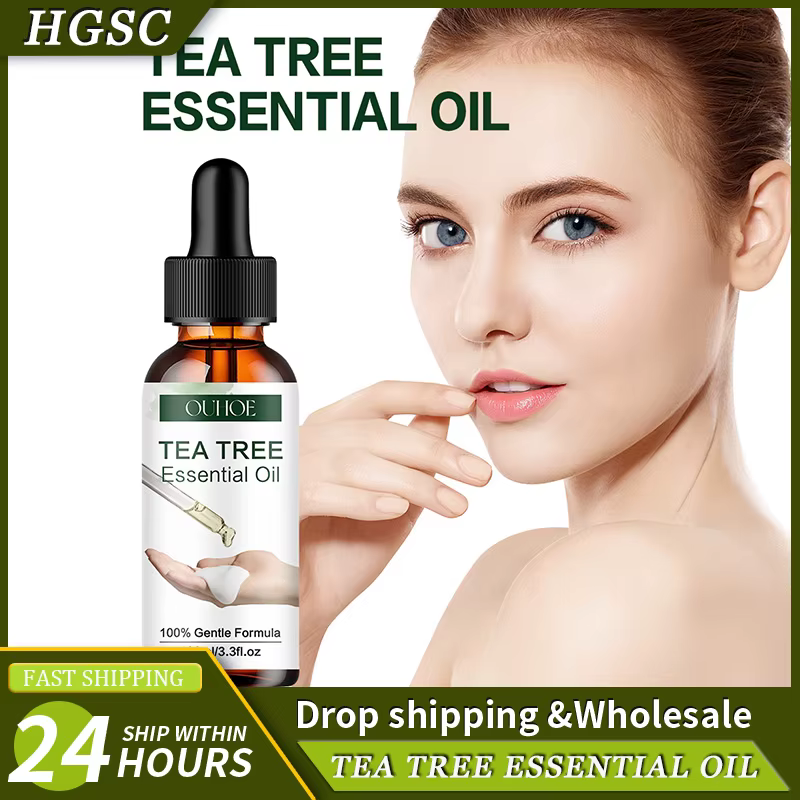 Huile d'arbre à thé naturelle hydratante pour le visage et le corps