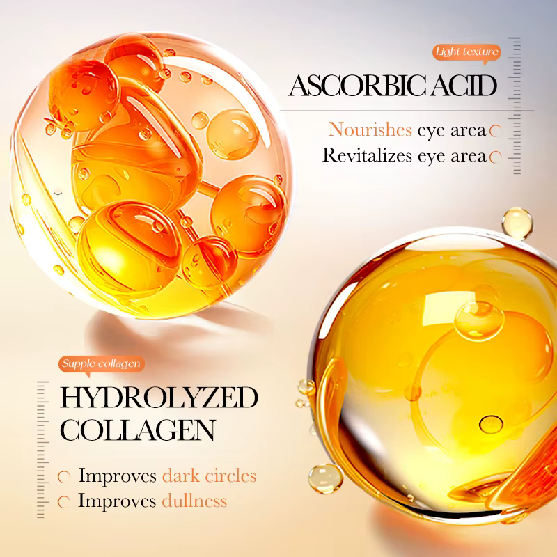 80 pièces BIOAQUA vitamine C cristal collagène masque pour les yeux Anti cernes blanchissant Anti-rides hydratant