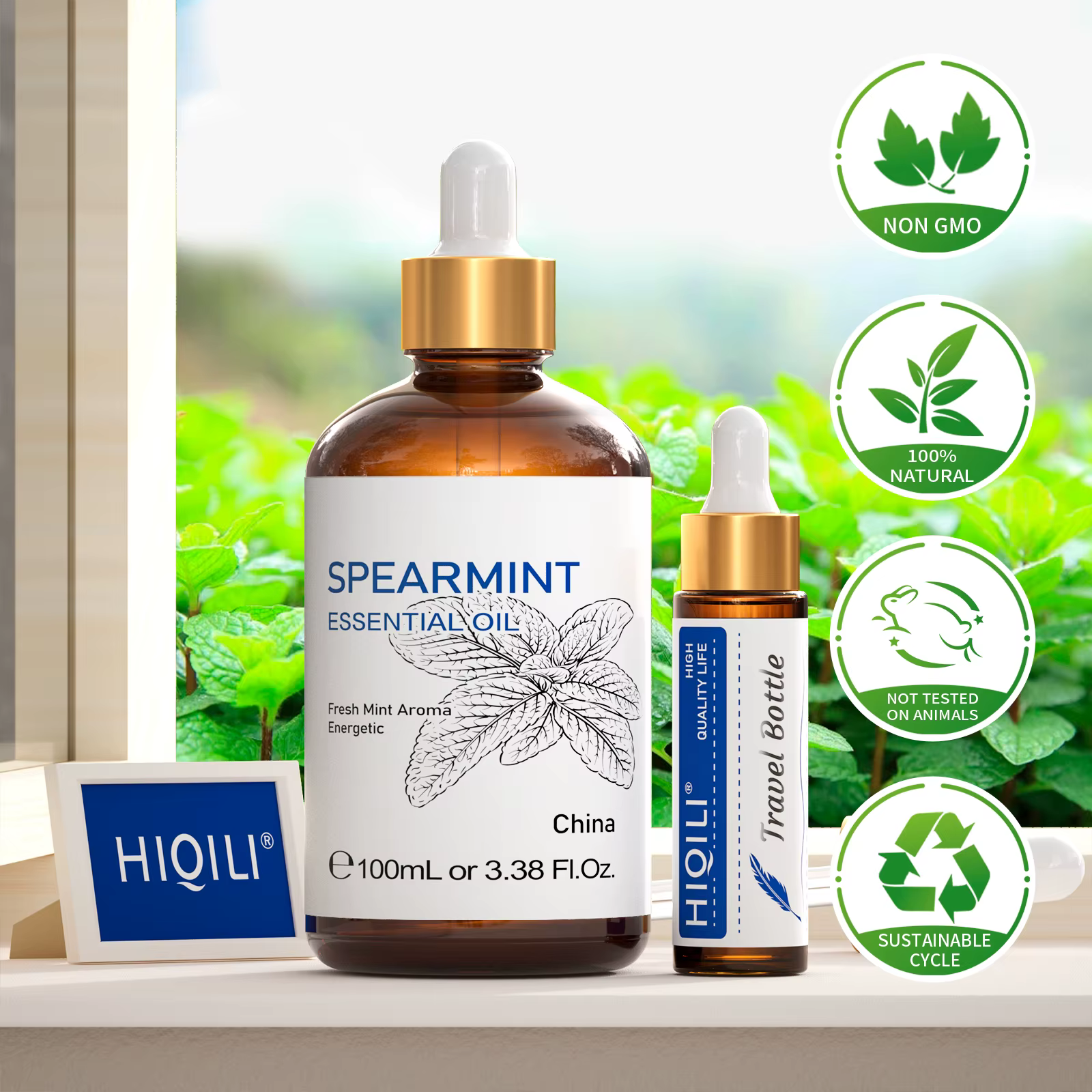 HIQILI 100ML huile essentielle de menthe verte aromathérapie naturelle citronnelle