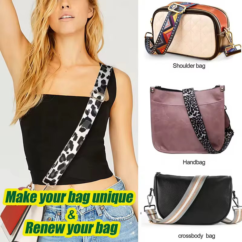 Sangle de sac en Nylon/coton pour femmes, sangles colorées pour bandoulière, accessoires de sac à bandoulière, ceintures réglables, sangles de sac à main