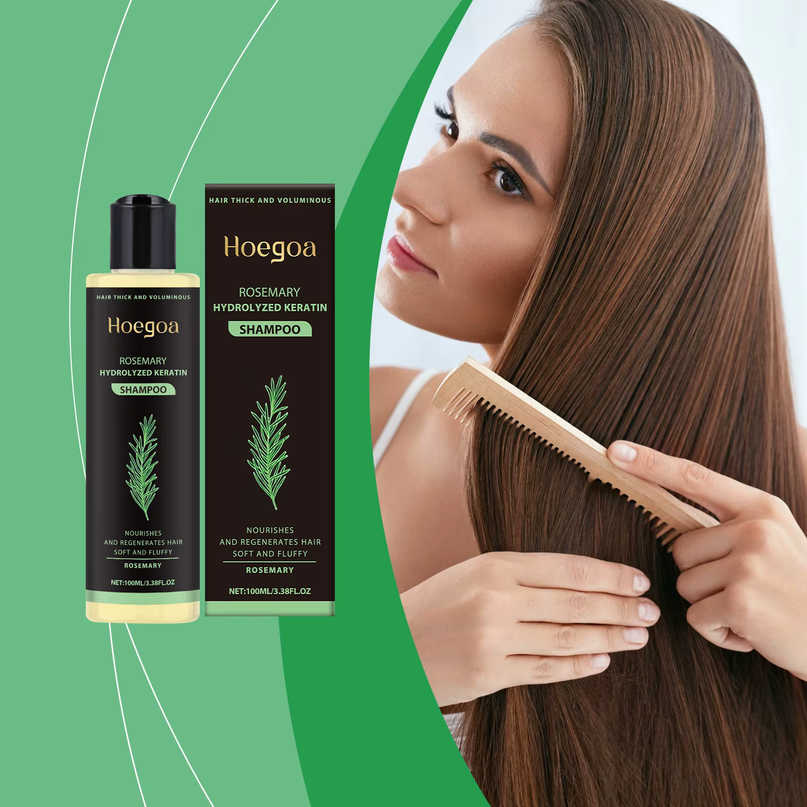 Shampoing au romarin pour la croissance des cheveux, nettoyage en profondeur du cuir chevelu, Anti-pelliculaire, contrôle de l'huile, renforcement des racines, nourrissant, volumateur