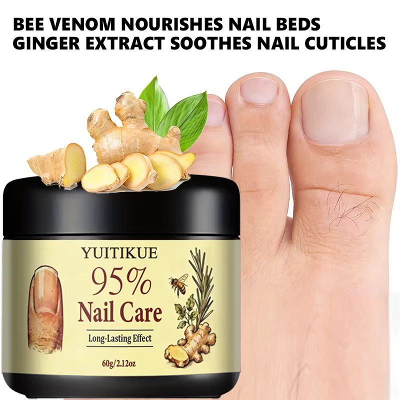 Crème de soin des ongles YUITIKUE 95% | Nourriture longue durée | Formule naturelle au gingembre et au romarin