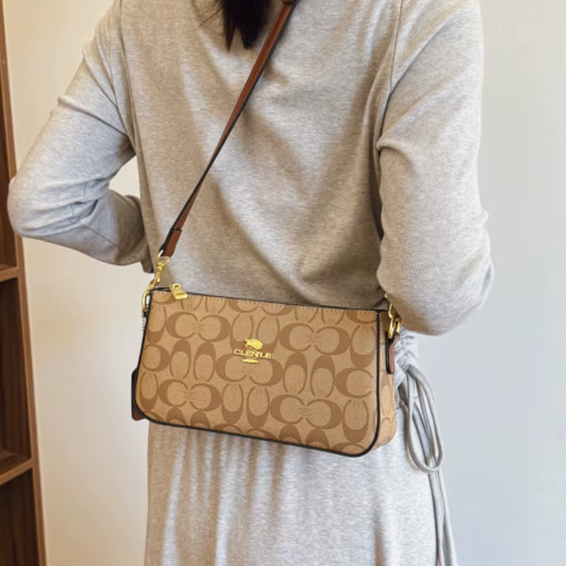 Sac à main de style haut de gamme avec chaîne pour femme, imprimé vintage, sac bandoulière élégant, sac à l'épaule, sac porté travers, Nouveauté