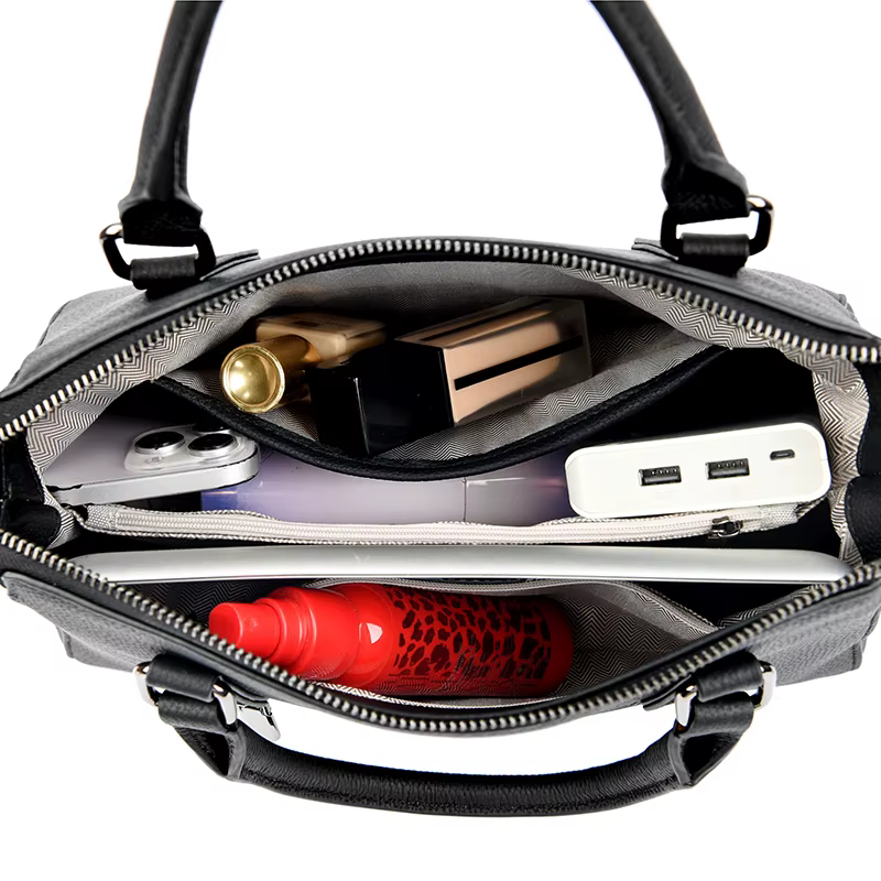 Sac pour femmes en cuir véritable, sac à bandoulière tendance et polyvalent, sac à main à bandoulière de grande capacité pour les déplacements domicile-travail