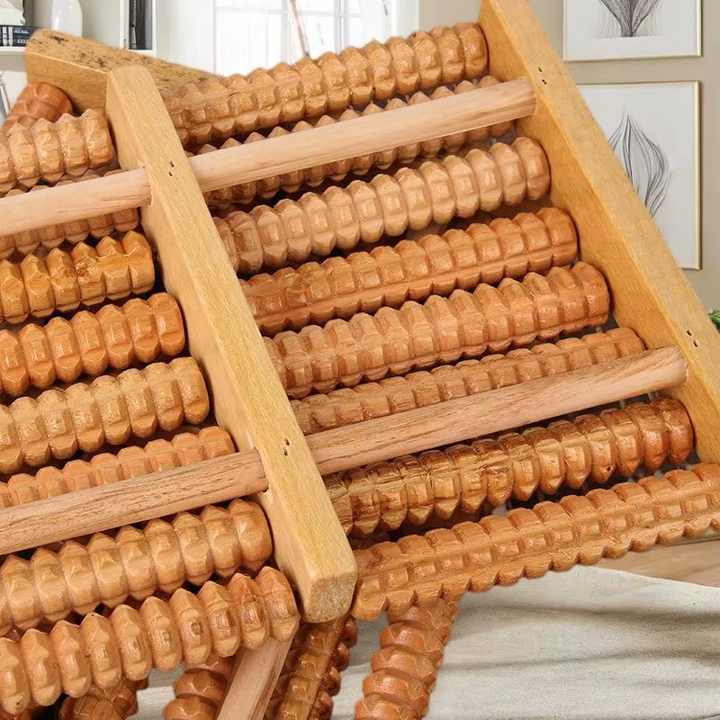 Rouleau de Massage des pieds en bois