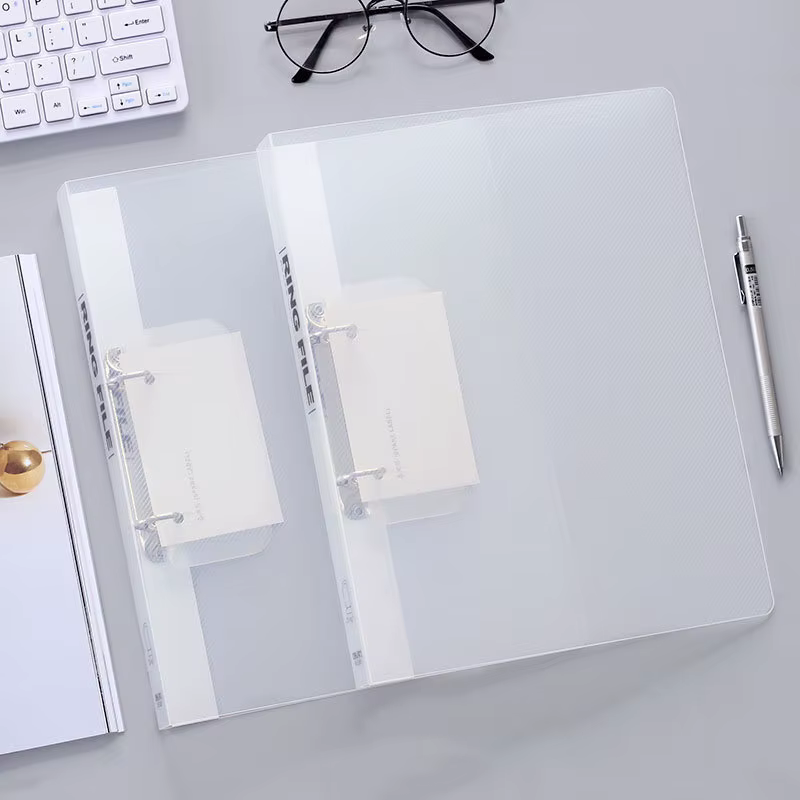 Sacoche de bureau pour documents A4, clip à deux trous, classeur de dossier transparent, papeterie