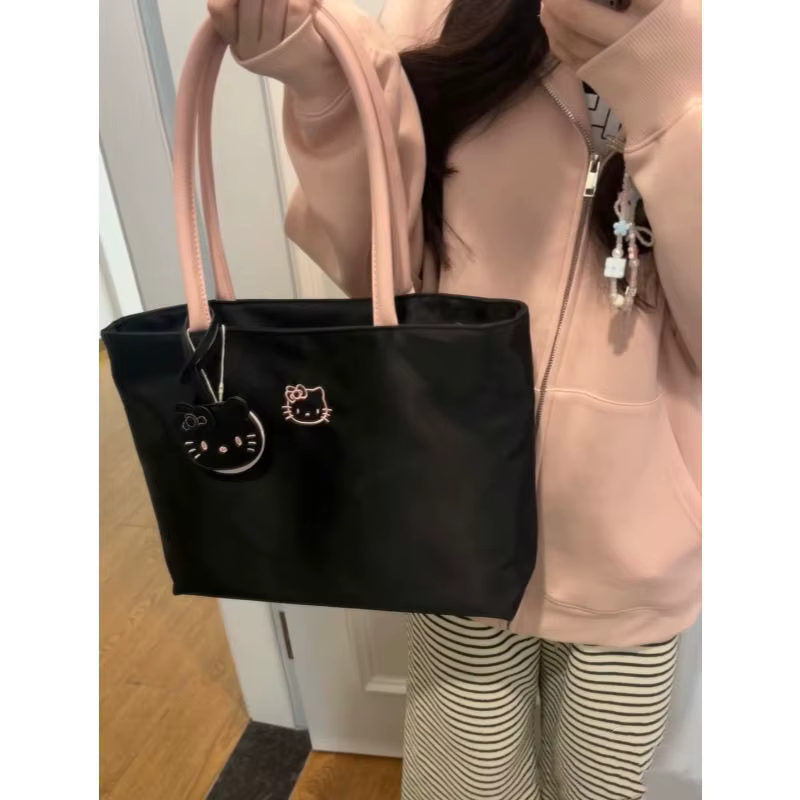 Sac à main grande capacité motif chat KT mignon, sac à main léger pour femme, mignon et raffiné, adapté aux jeunes filles