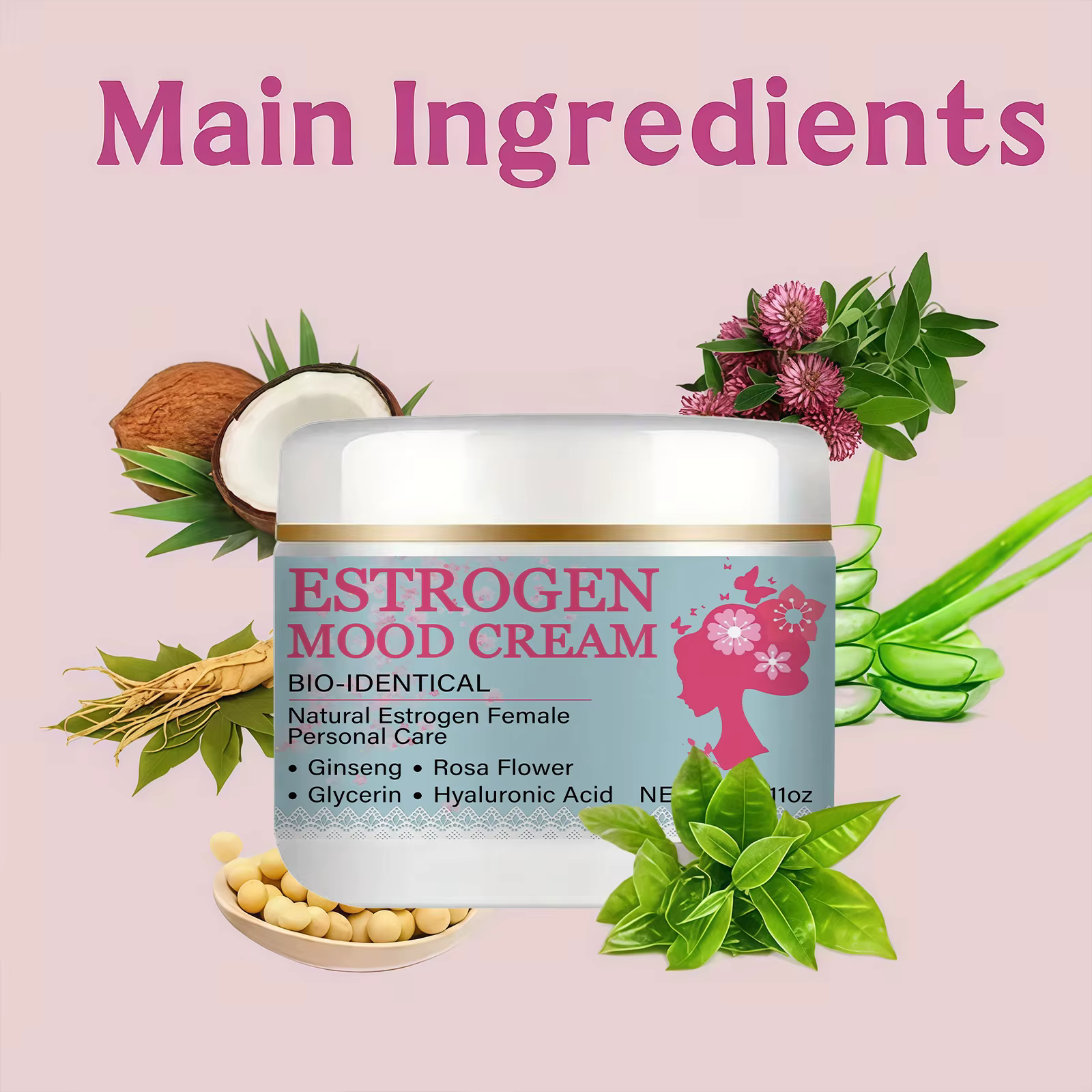 Crème bio-homologue à l'œstrogène