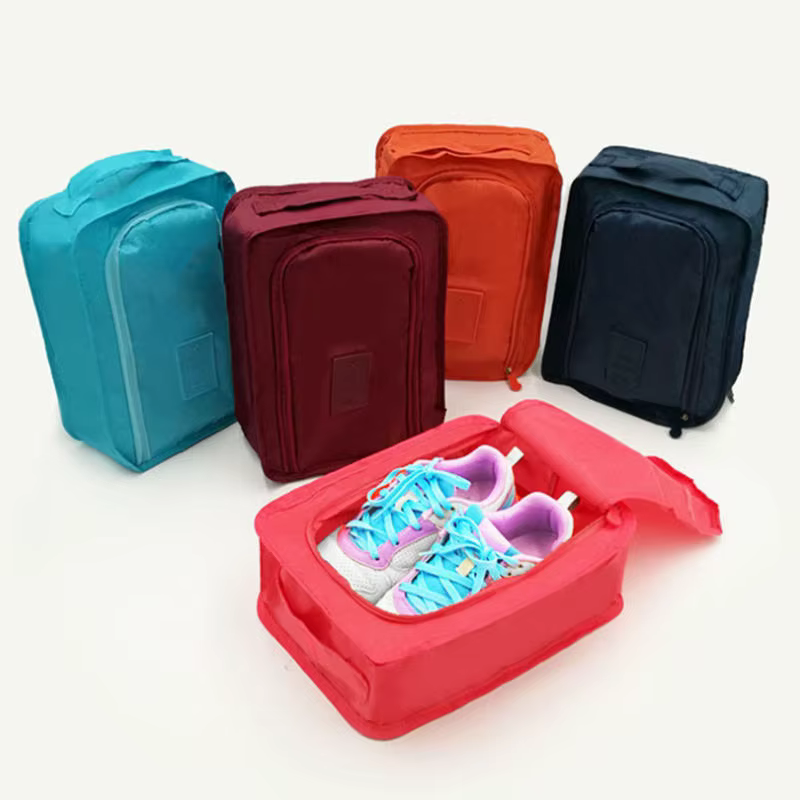 Sacs à chaussures portables, supports de voyage, sac à main de rangement pliable multifonction, Mini pochette à chaussures de couleur unie de grande capacité, organisateur