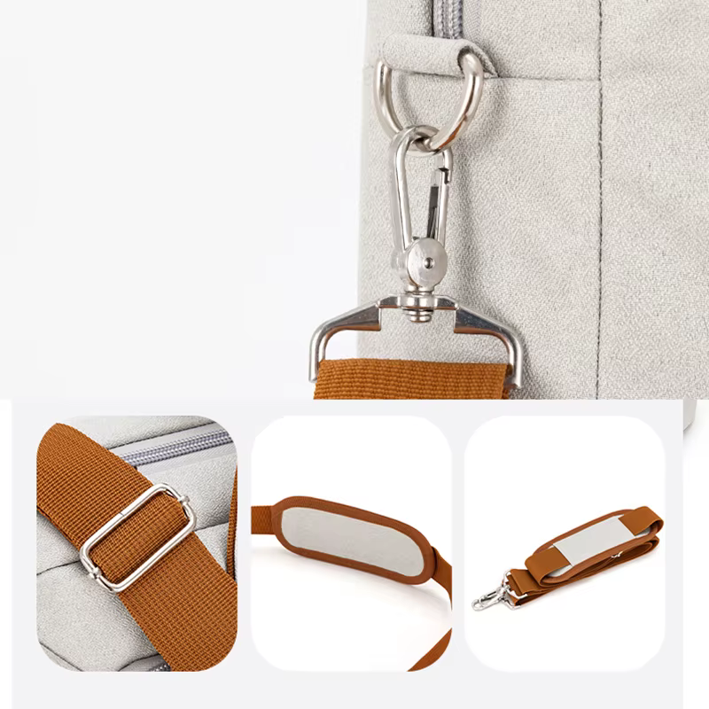 Sac d'ordinateur de grande taille, mallette de transport à la mode avec coussin d'air, entièrement enveloppe le compartiment d'ordinateur