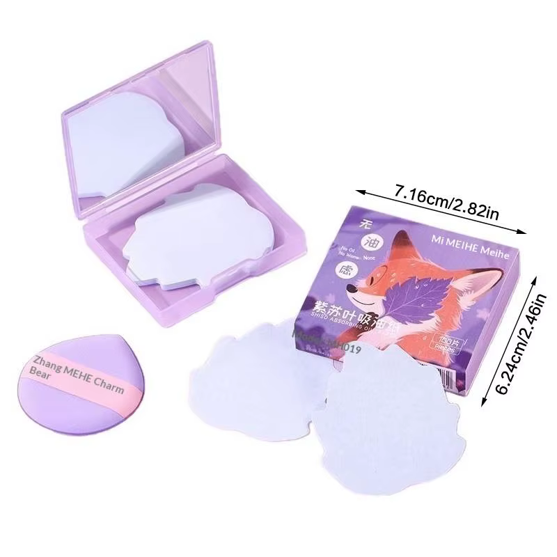 100 feuilles de papier absorbant pour le contrôle du sébum, absorbent l'huile du visage, essentielles pour les retouches de maquillage, les mariages, les entretiens