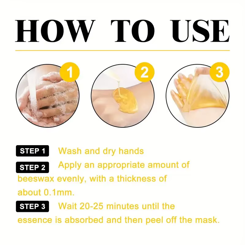Masque exfoliant hydratant au miel pour les mains