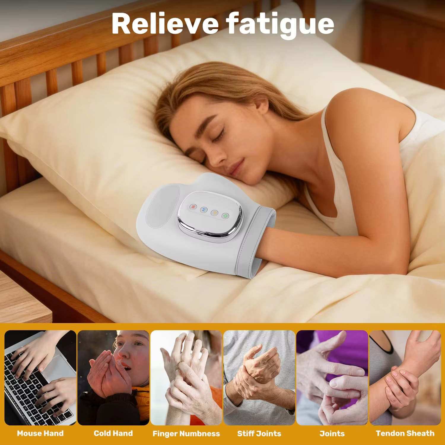 Masseur de mains avec compression par airbag