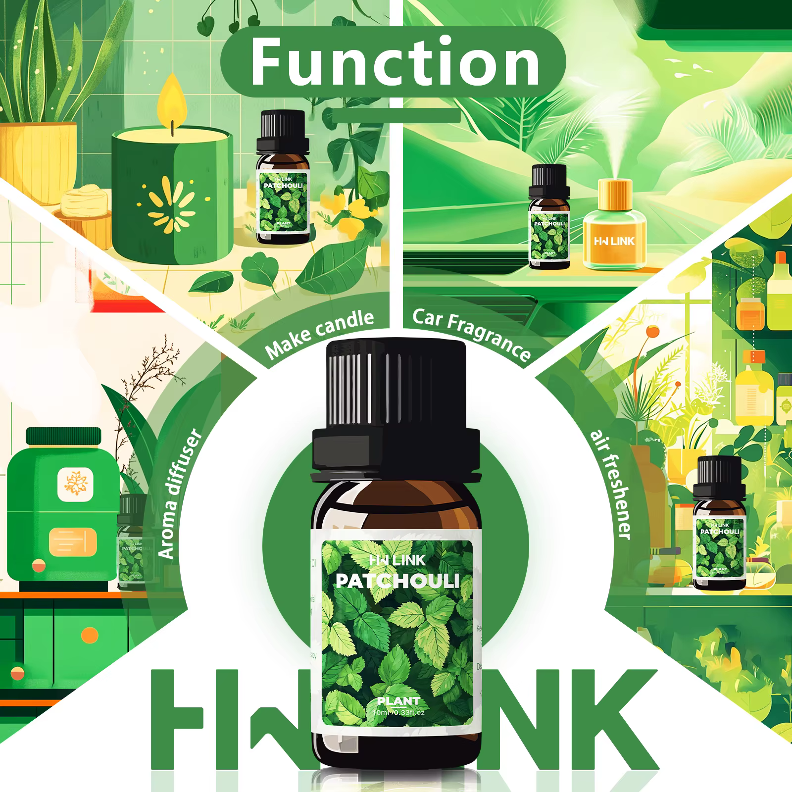 Huiles essentielles de patchouli 10 ml