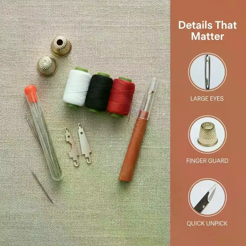 Kit d'outils de couture manuel multifonction complet pour la réparation de vêtements à domicile, les projets de bricolage et d'artisanat