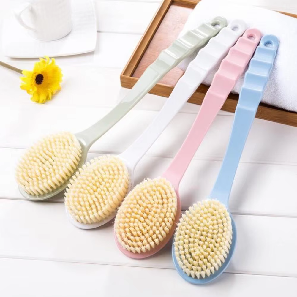 Brosse de bain à long manche pour épurateur de corps doux