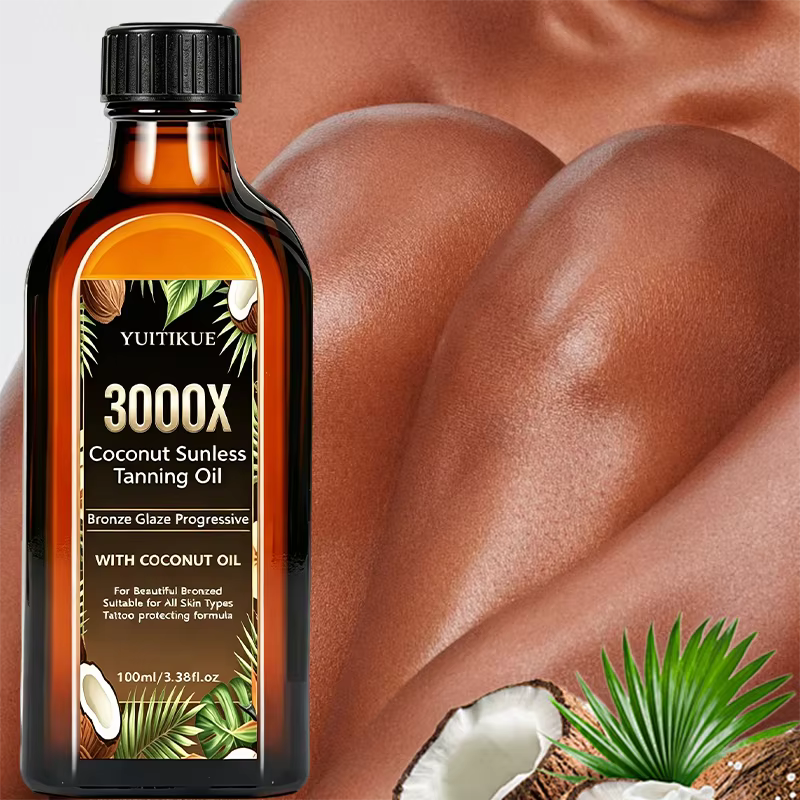 YUITIKUE 100ml 3000X Huile de bronzage sans soleil à la noix de coco