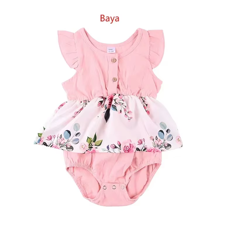 Mère fille Macthing robes famille ensemble fleur maman