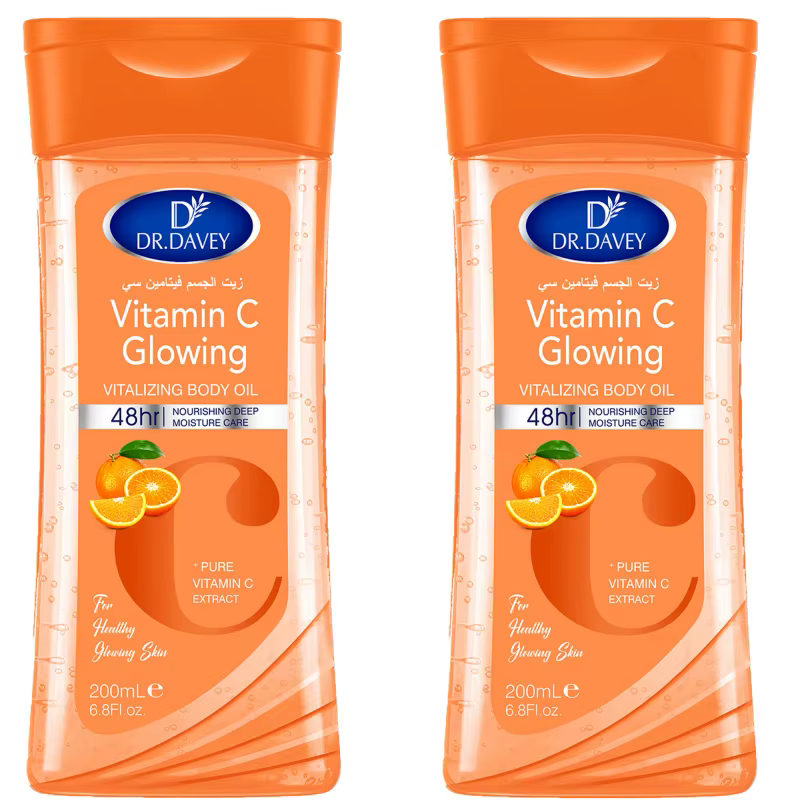 2PCS 200ml DR.DAVEY VITAMINE C Huile corporelle pour le soin de la peau