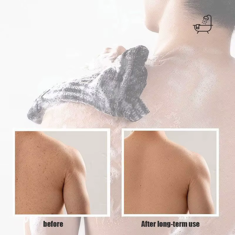 Serviette à friction pour prendre une douche