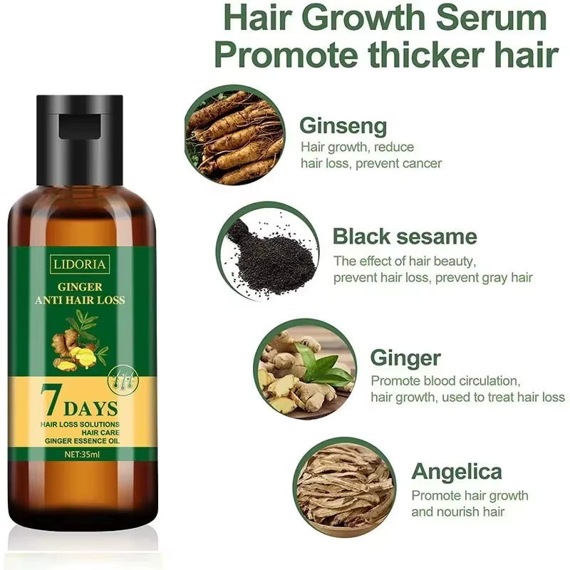 Sérum de croissance des cheveux, capsules essentielles pour une repousse rapide en 7 jours, anti-perte de cheveux, réparation de la calvitie, traitement du cuir chevelu endommagé, pour femmes et homme
