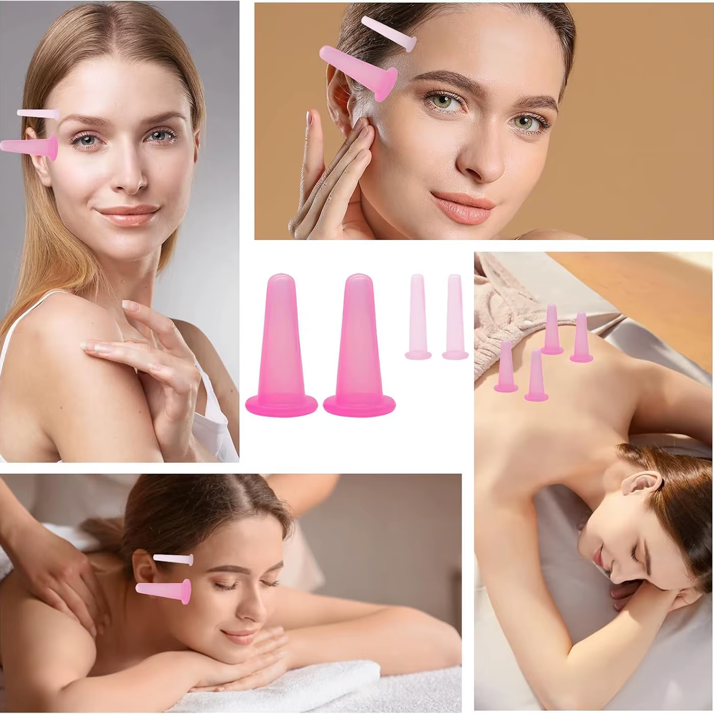 Ensemble de ventouses faciales en Silicone