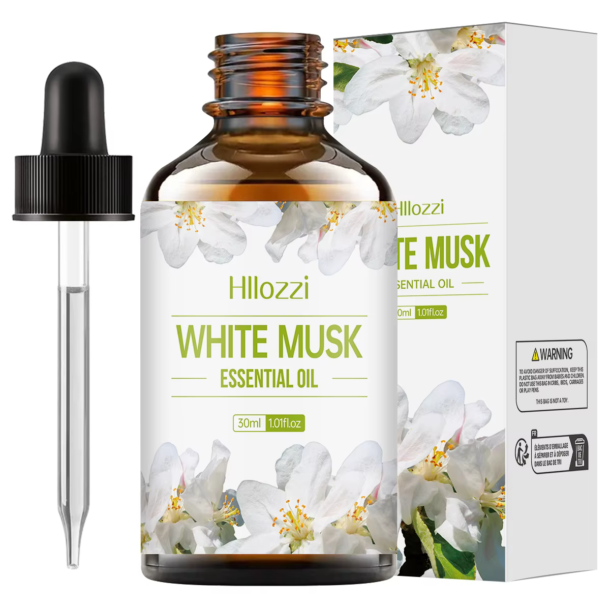 Huile essentielle de musc blanc vanille blanche riche odeur soins de la peau